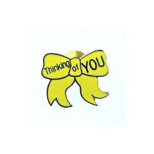 Jewelry - "Thinking of You" Yellow Ribbon Support Lapel Pin Jewelry - "Thinking of You" Yellow Ribbon Support Lapel Pin